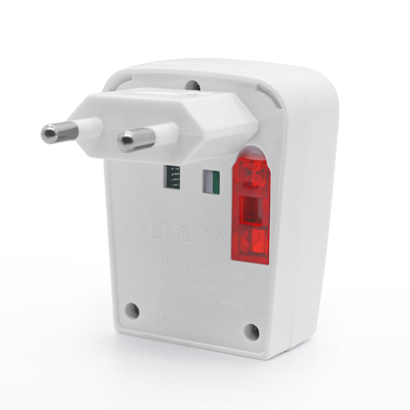 Travel Adapter Kit with 1 USB-A Port - White