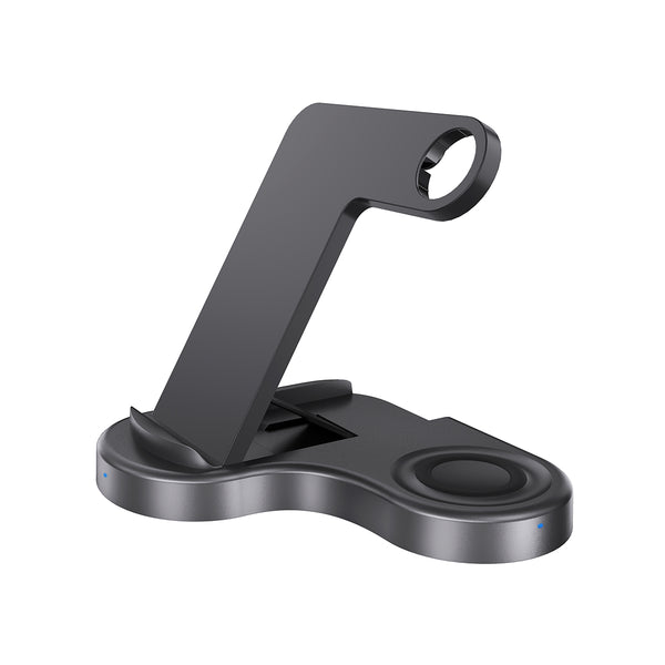 3-in-1 Charging Stand 15W Qi Certified - Charcoal