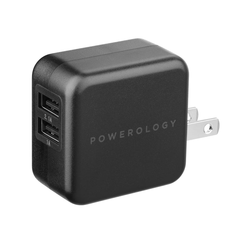 Dual USB 3.1A Home Charger - Black