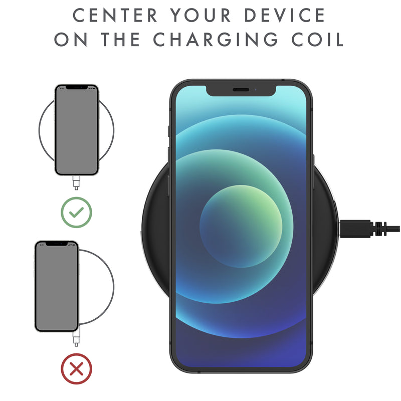 Qi 10W/7.5W Wireless Charger - Black