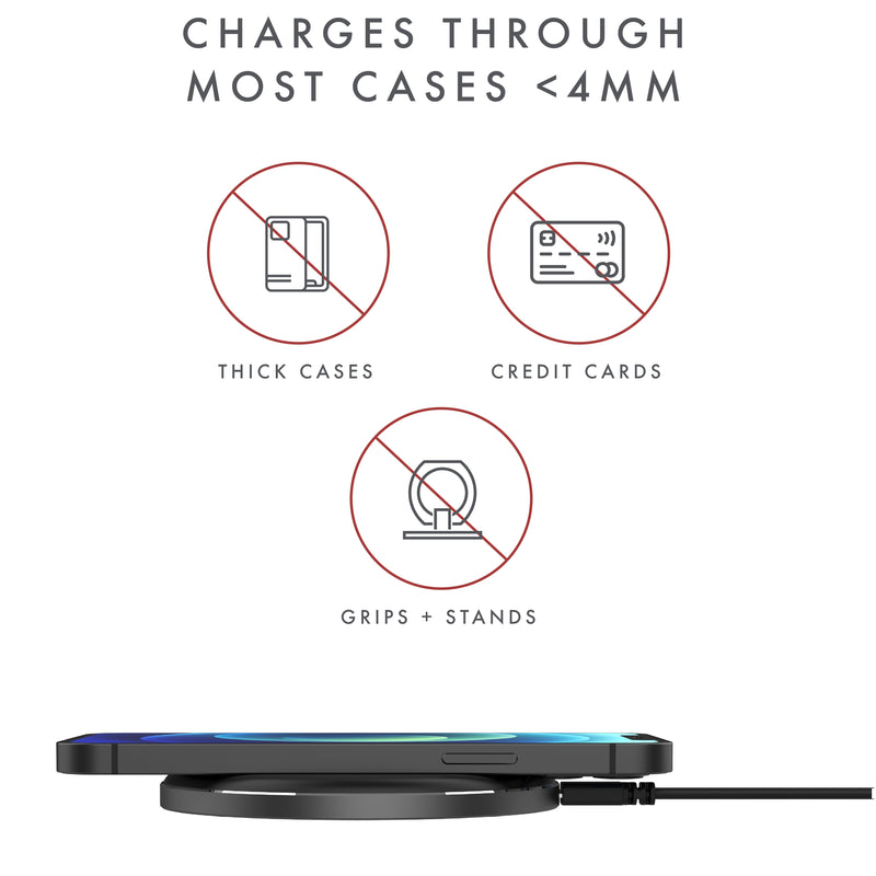 Qi 10W/7.5W Wireless Charger - Black