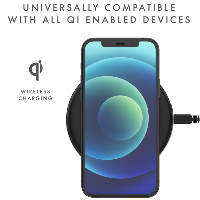 Qi 10W/7.5W Wireless Charger - Black